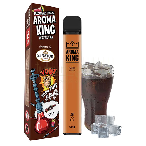 Tigara electronica nereincarcabila de unica folosinta cu 700 pufuri aroma de cola marca AK by Senator